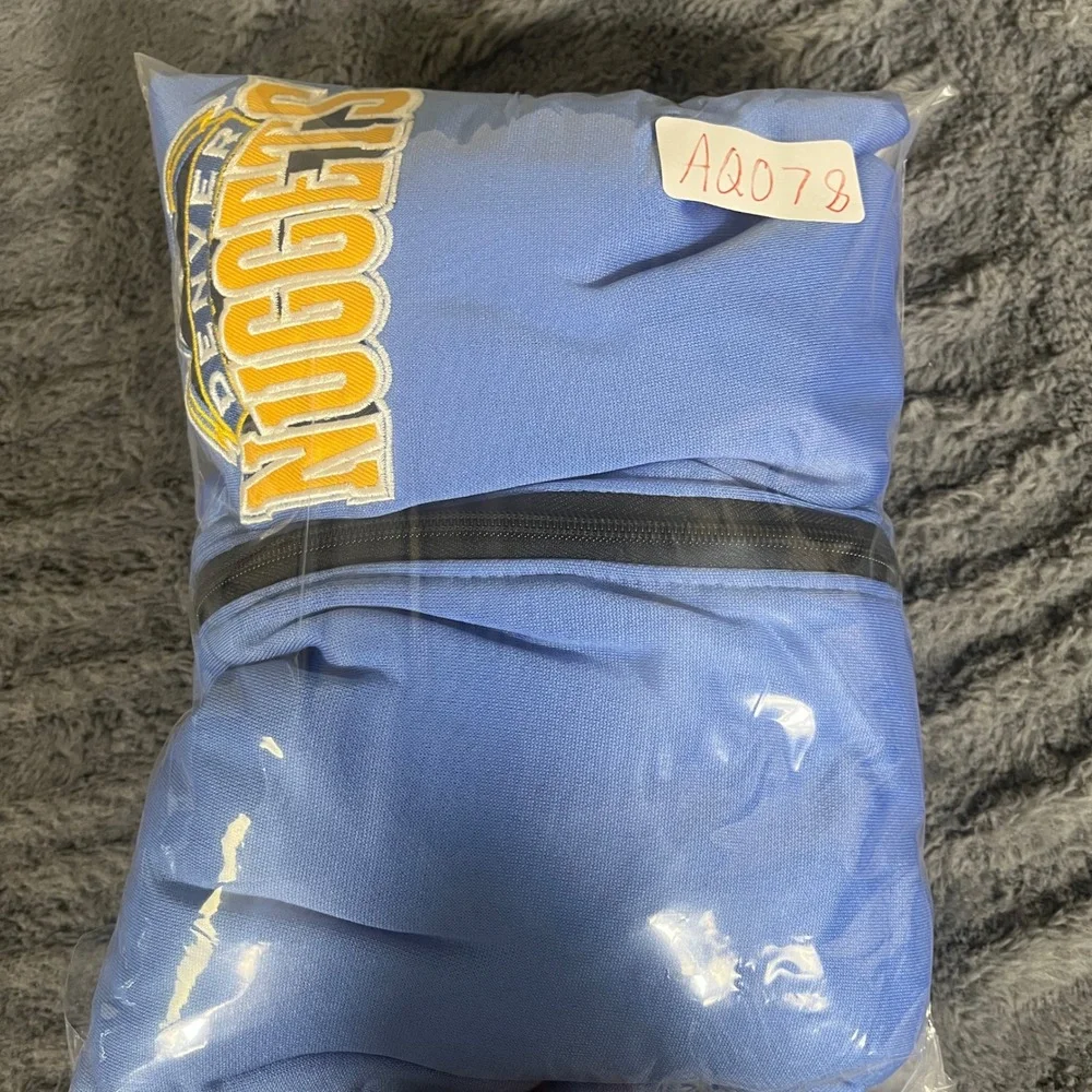 NBA Denver Nuggets Track Jacket‎ Mens XL Blue Full Zip Embroidered Logo AQ078